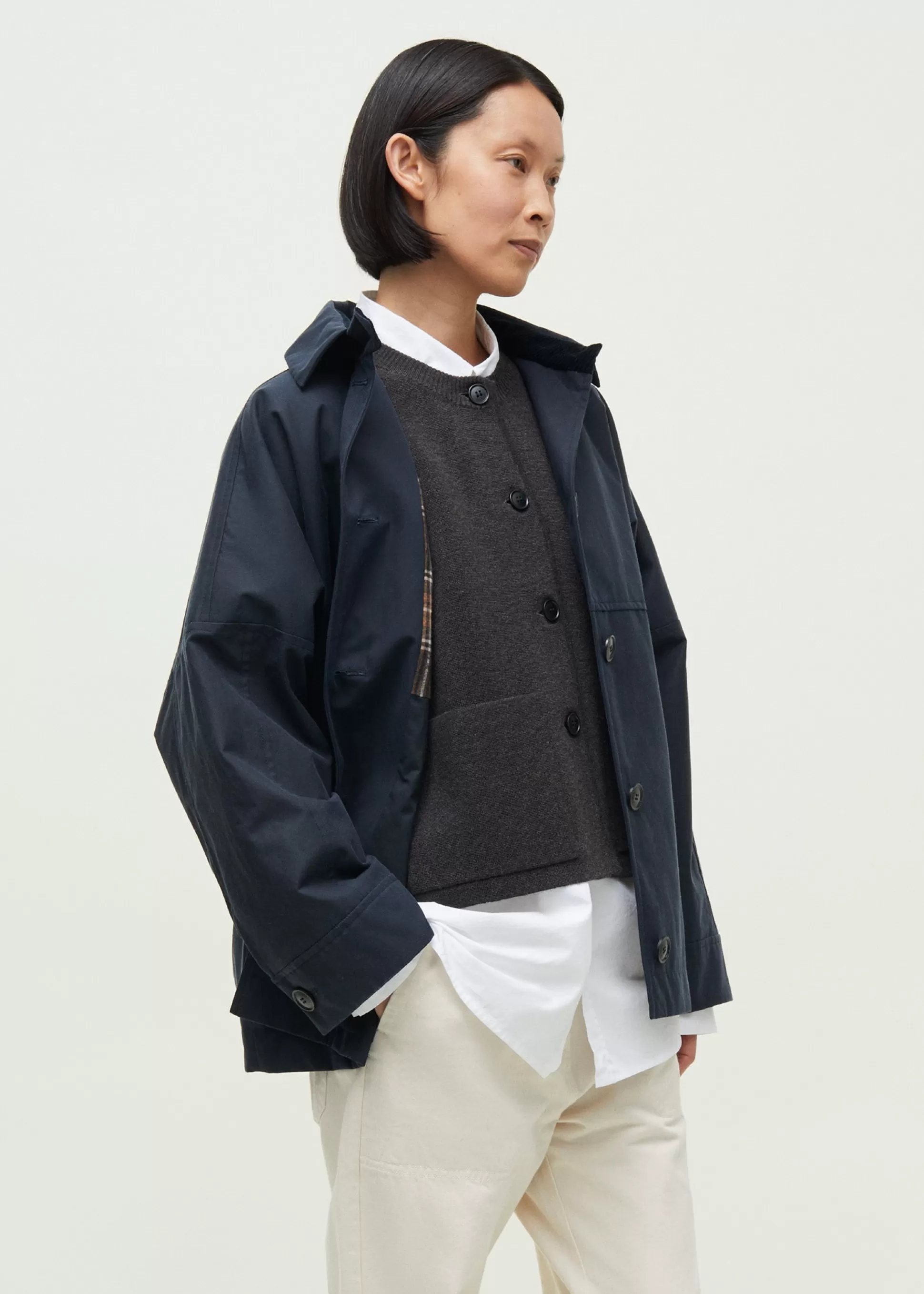 aiayu Jakker & Blazere<Moa jacket - oilskin Navy