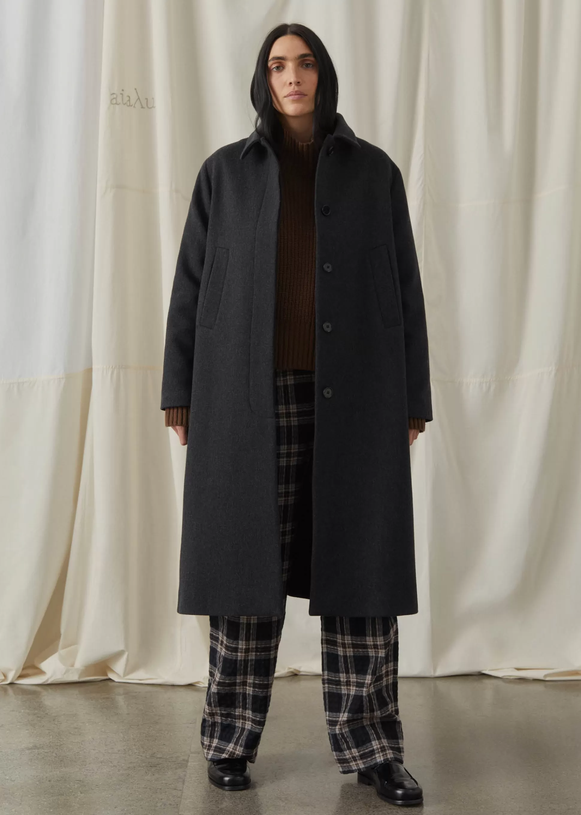 aiayu Frakker<Noah wool coat Stormy