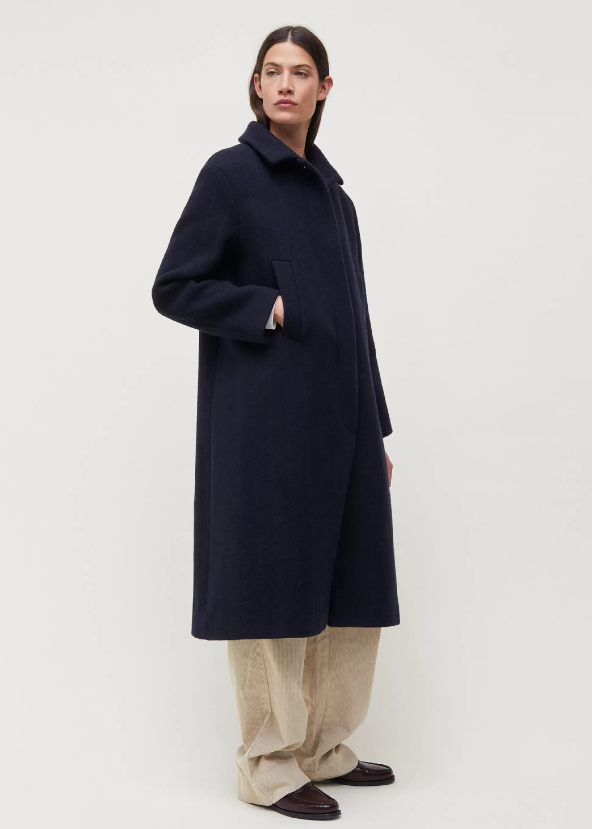 aiayu Frakker<Noah wool coat Navy