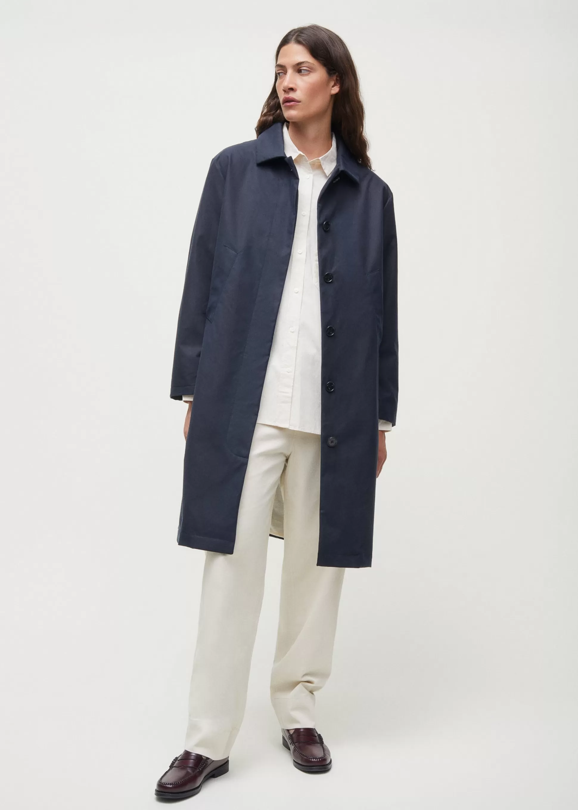 aiayu Frakker<Noor coat oilskin Navy