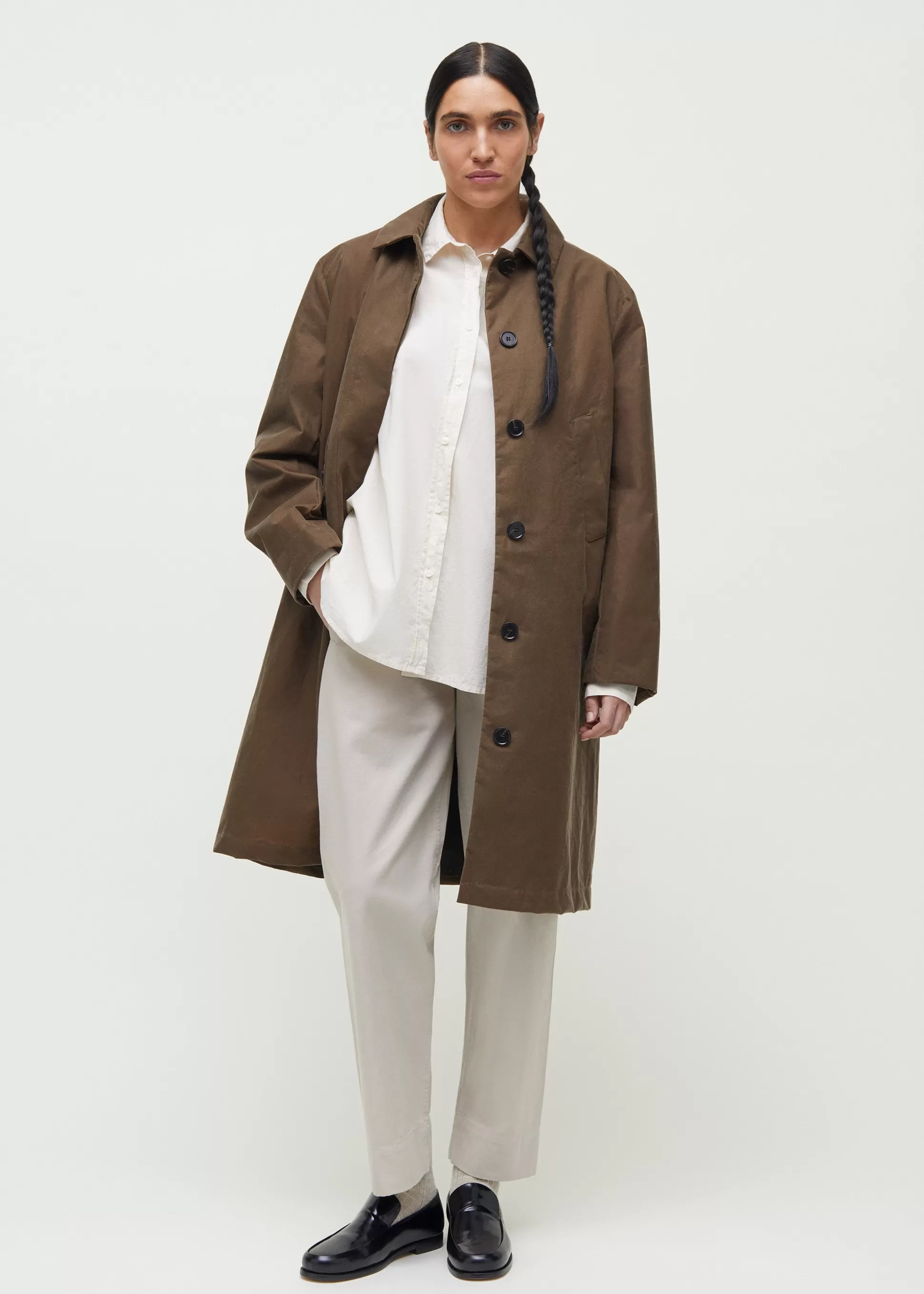 aiayu Frakker<Noor coat oilskin Bark