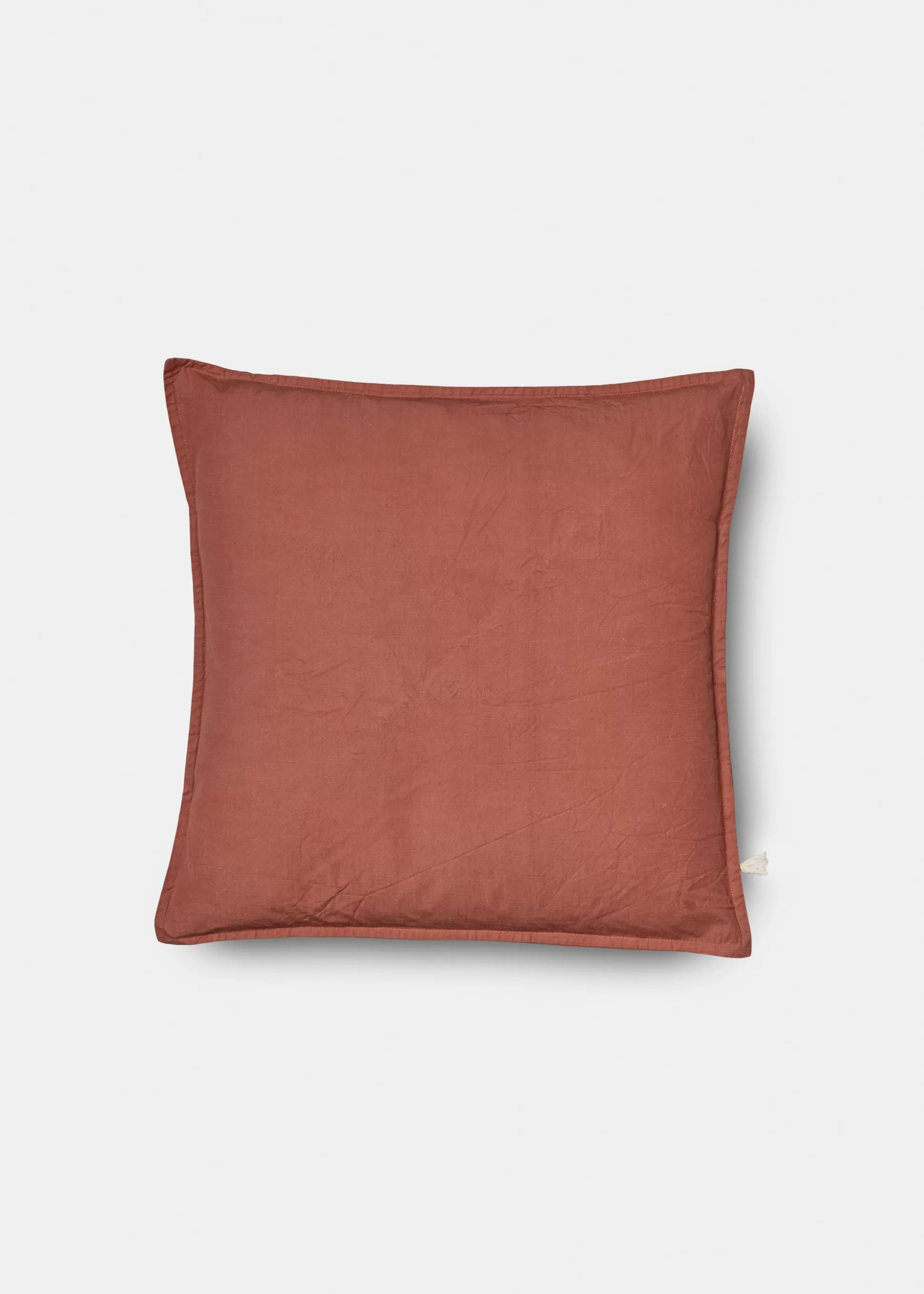 aiayu Puder<Pillow cotton slub - 50x50 Terracotta