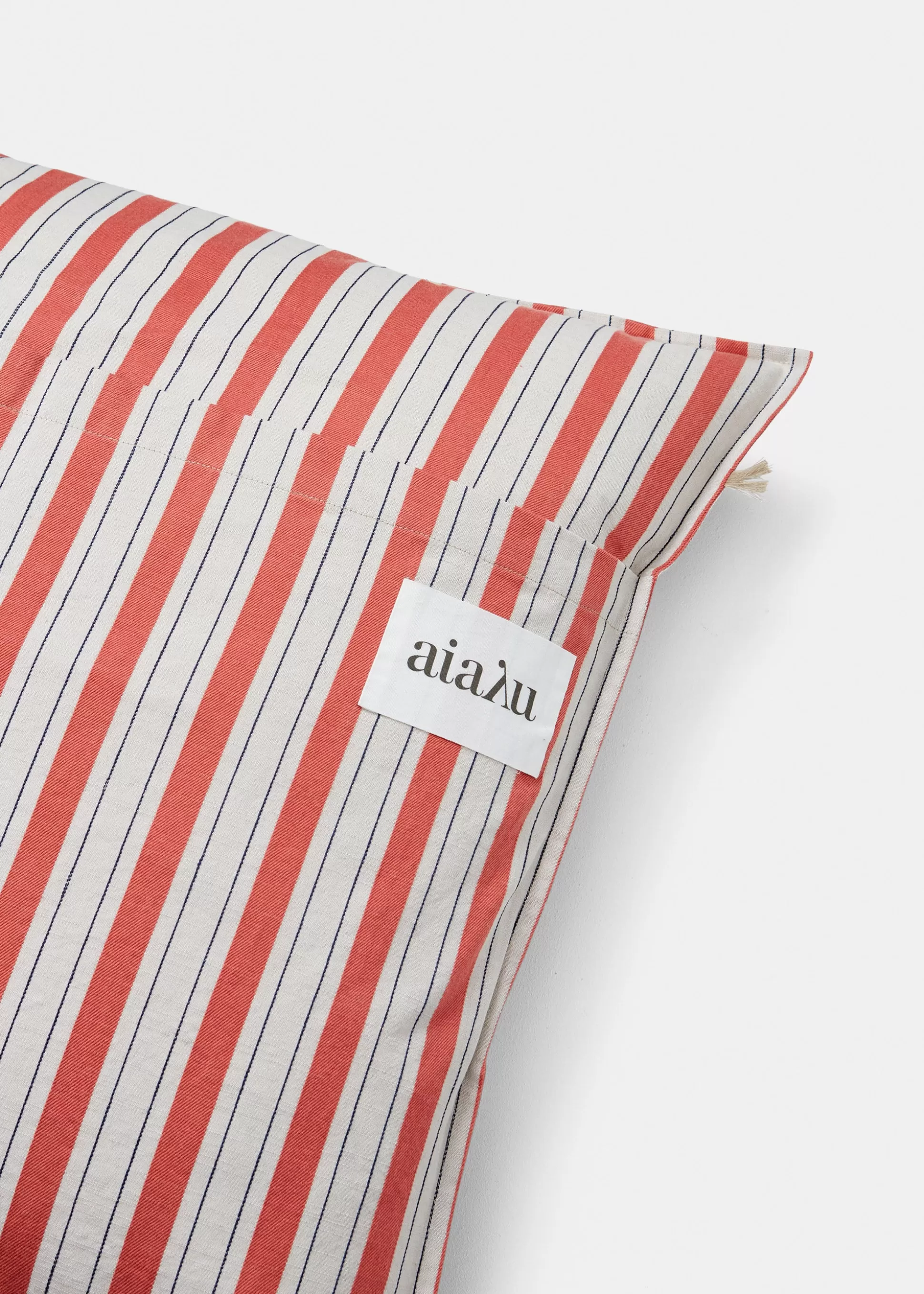 aiayu Puder<Pillow cotton slub - 50x50 Mix Vintage Red