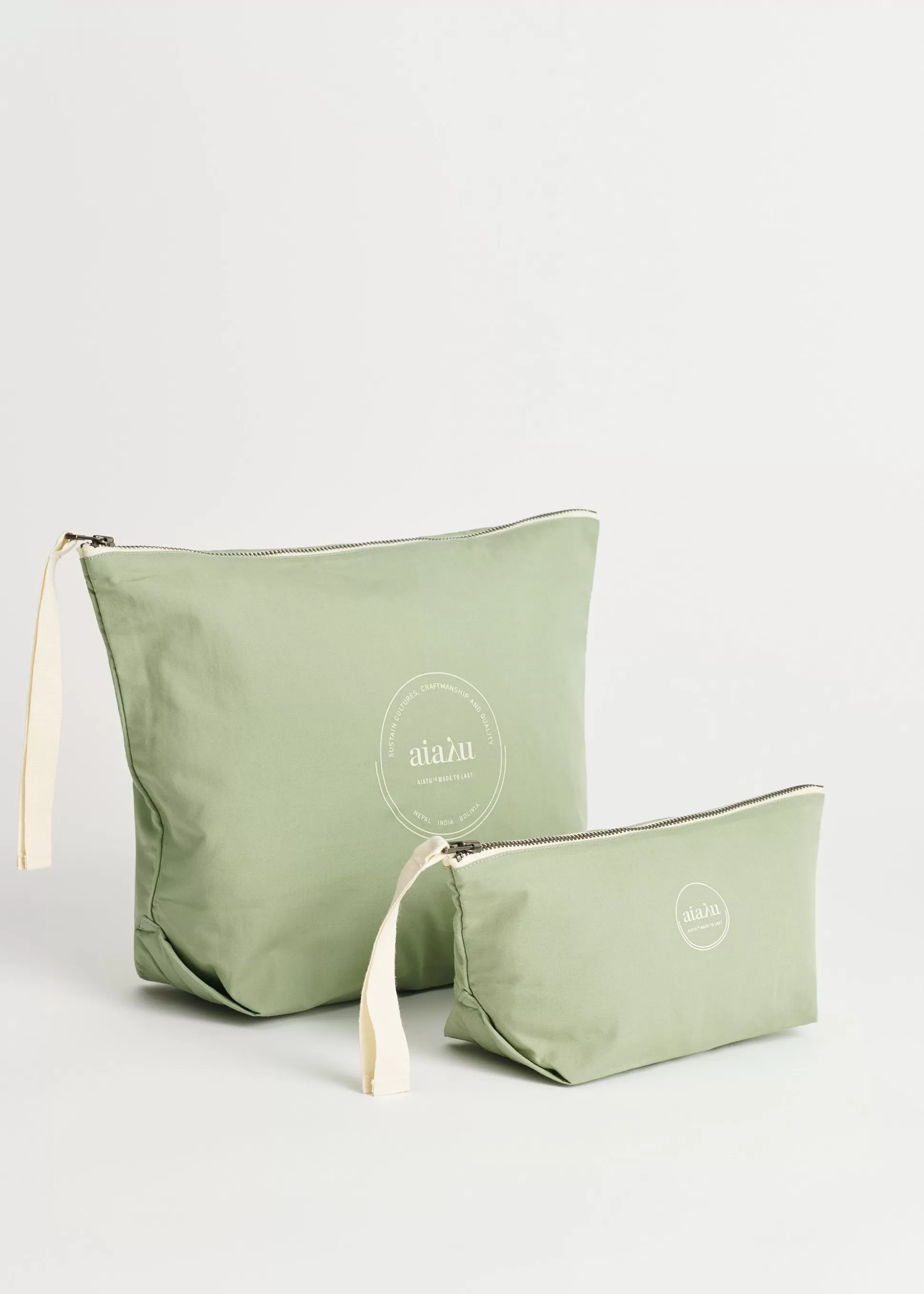 aiayu Pouches<Pouch heavy poplin Hedge Green