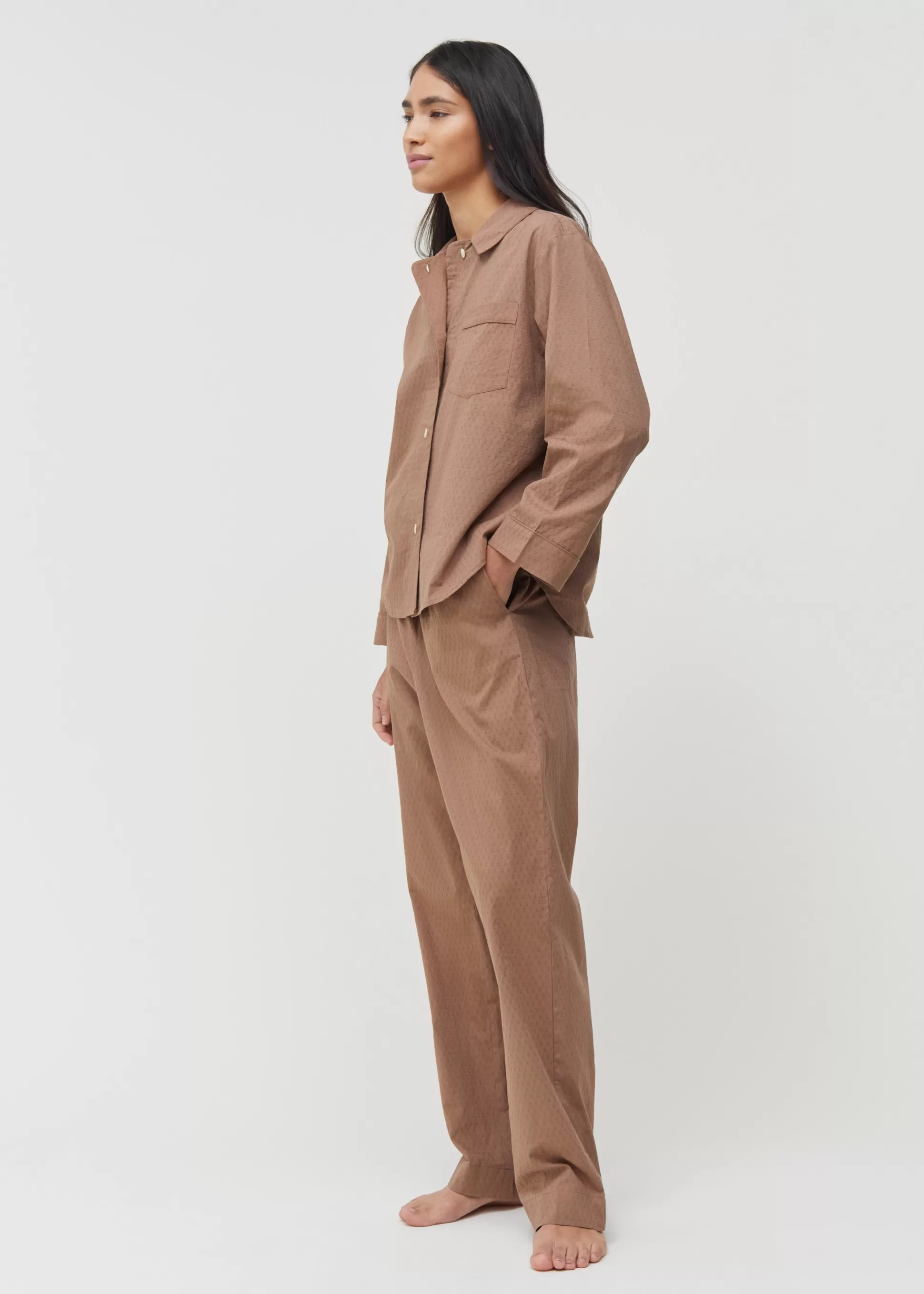 aiayu Pyjamas<Pyjamas night diamond Light Mocha