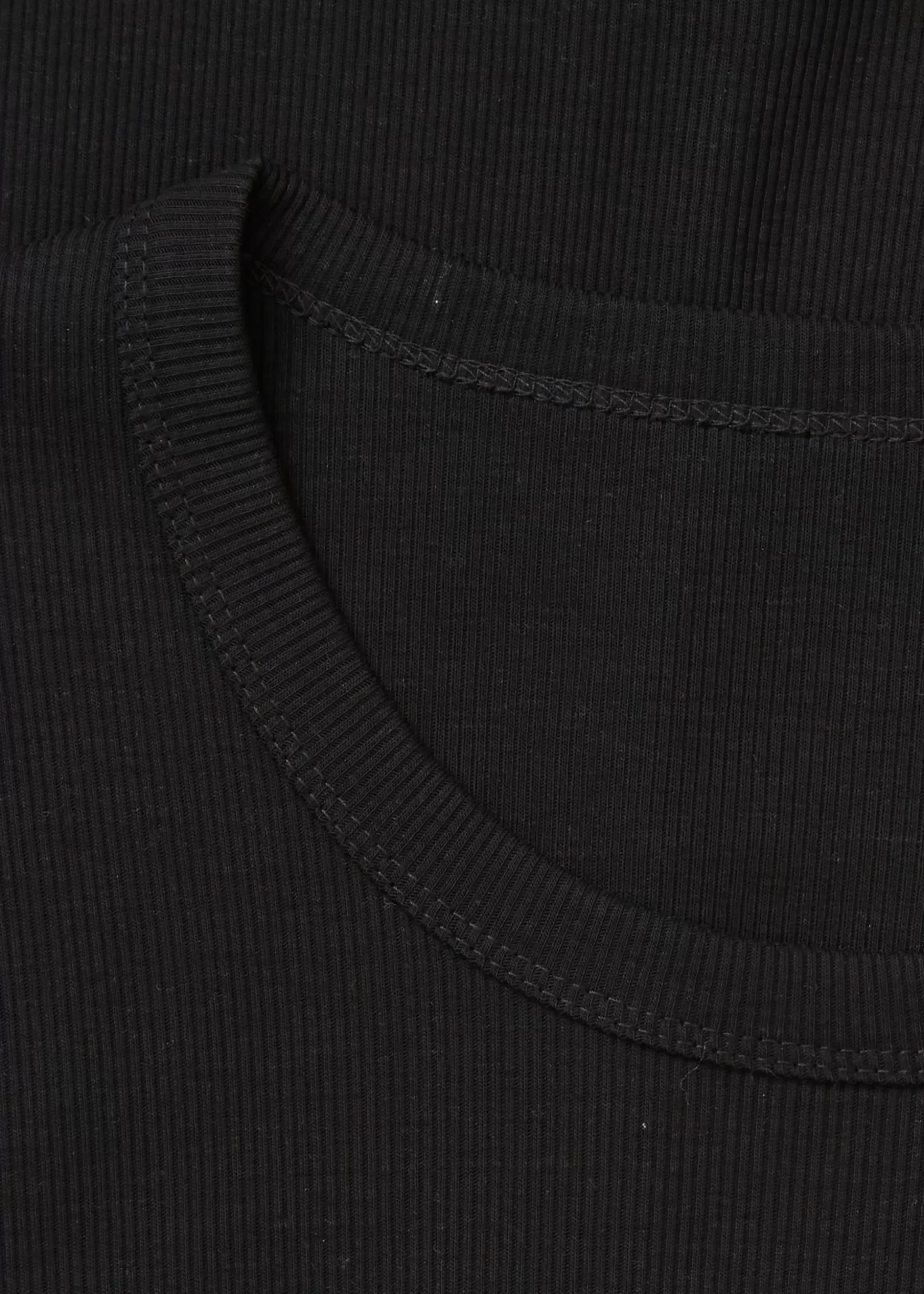 aiayu T-Shirts & Tops<Rib long sleeve tee Black