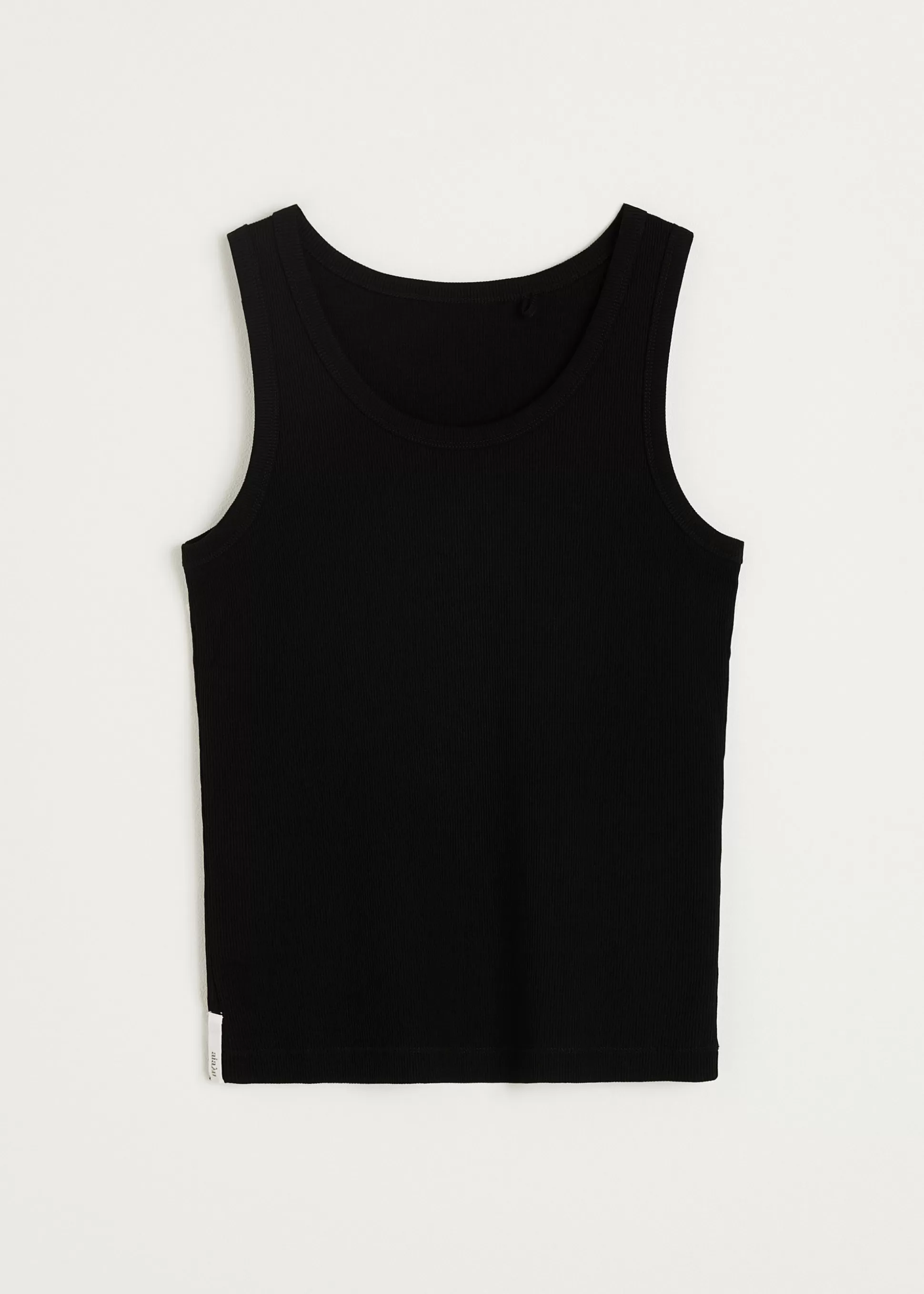aiayu T-Shirts & Tops<Rib tank top Black