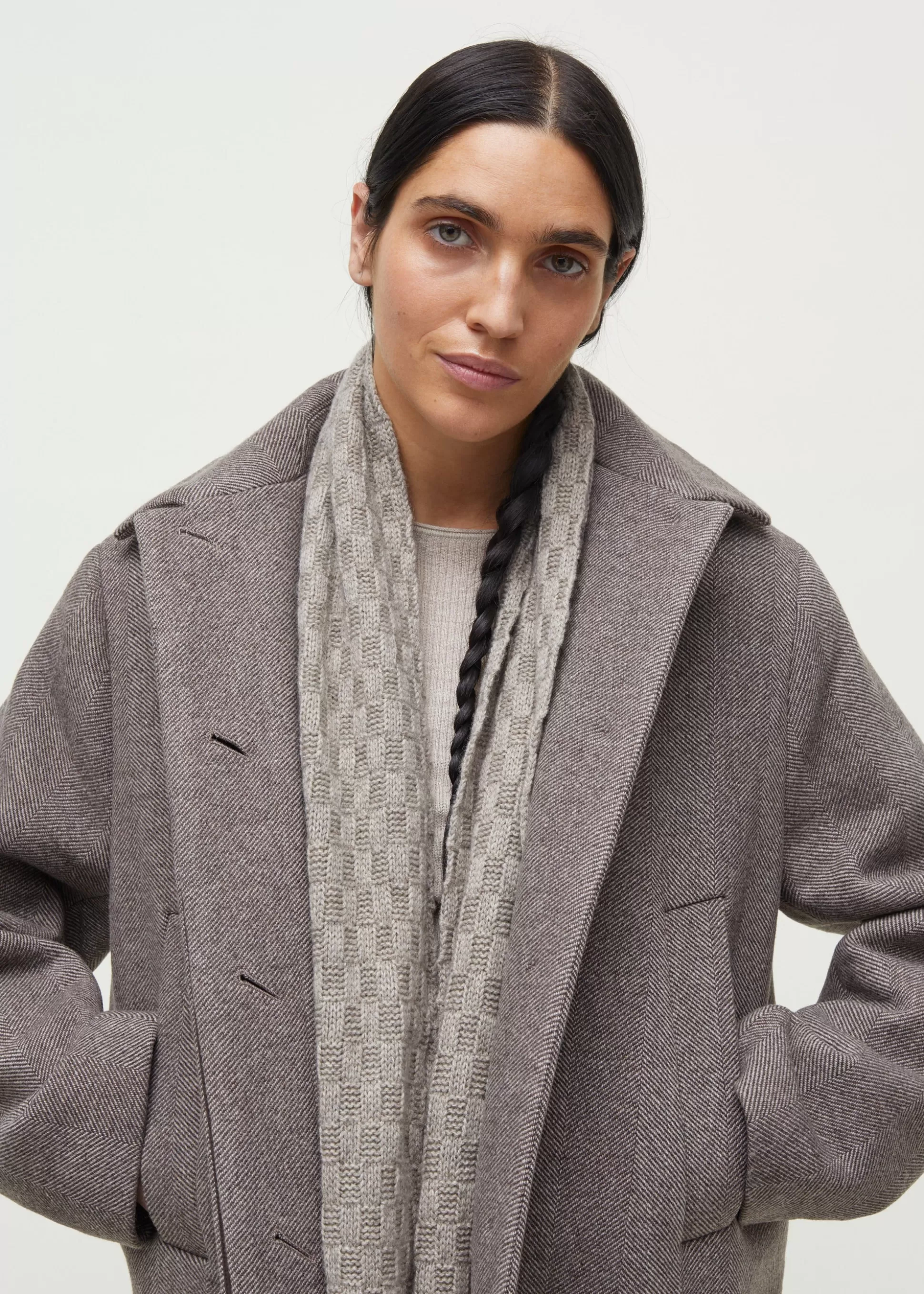 aiayu Tørklæder<Ribi yak scarf Pure Light Grey