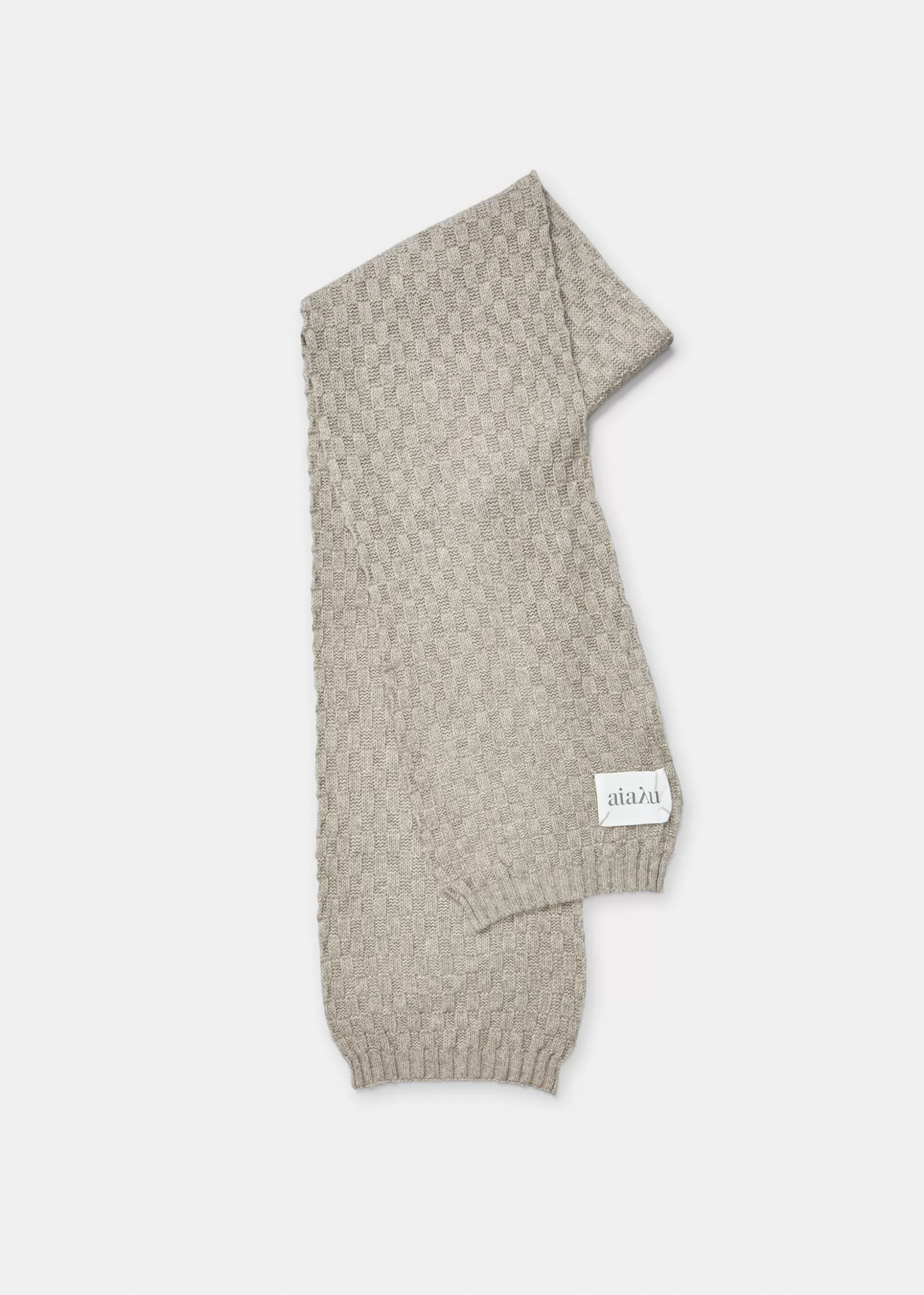 aiayu Tørklæder<Ribi yak scarf Pure Light Grey