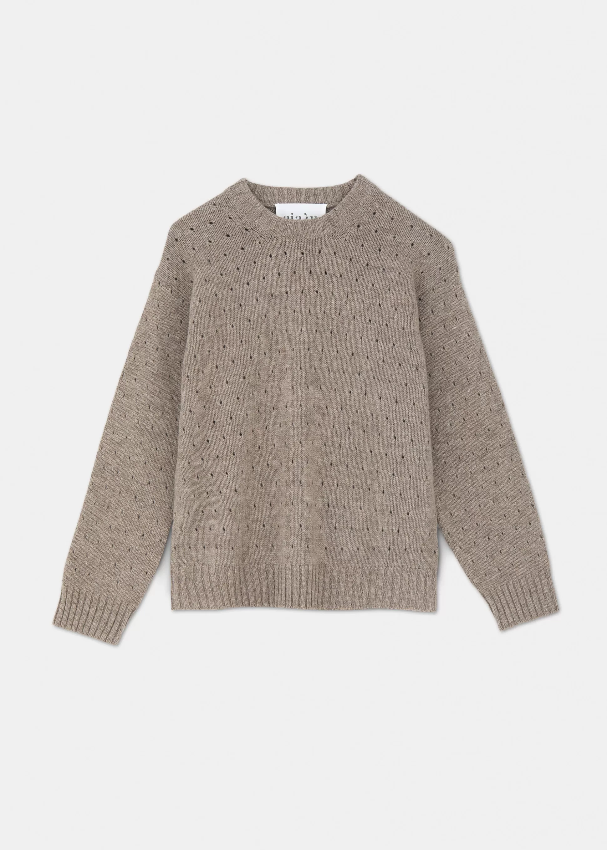 aiayu Strik<Saga dot wool sweater Pure Soil