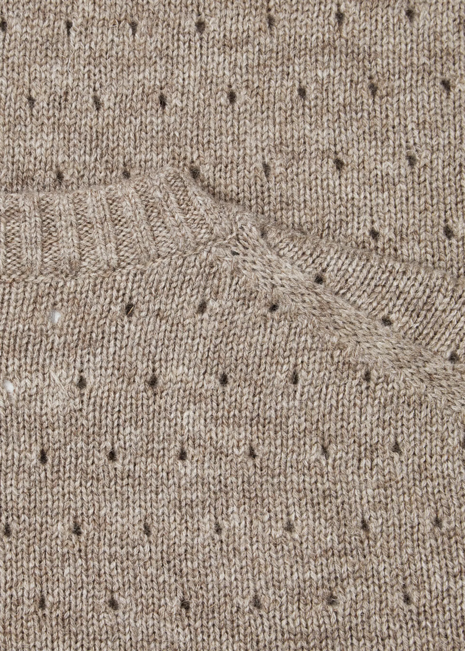 aiayu Strik<Saga dot wool sweater Pure Soil