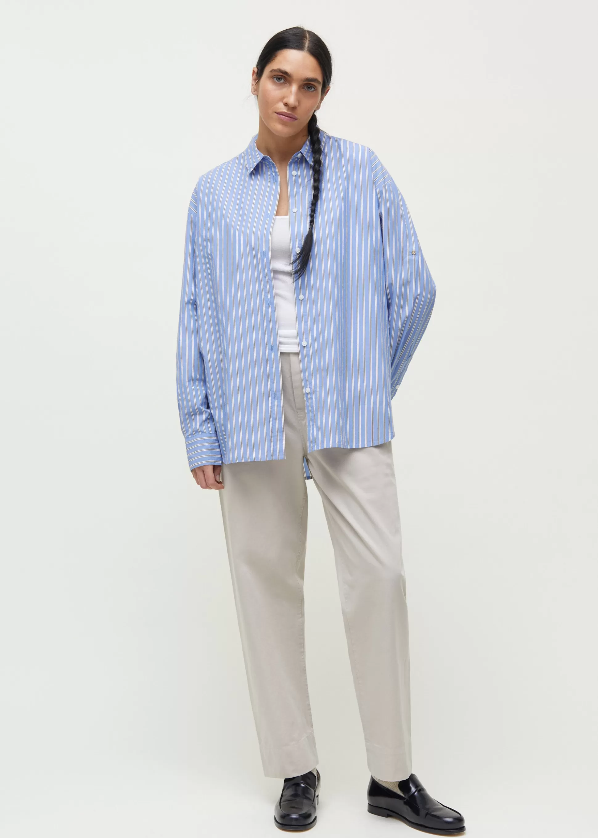 aiayu Skjorter<Shirt striped Mix Baby Blue