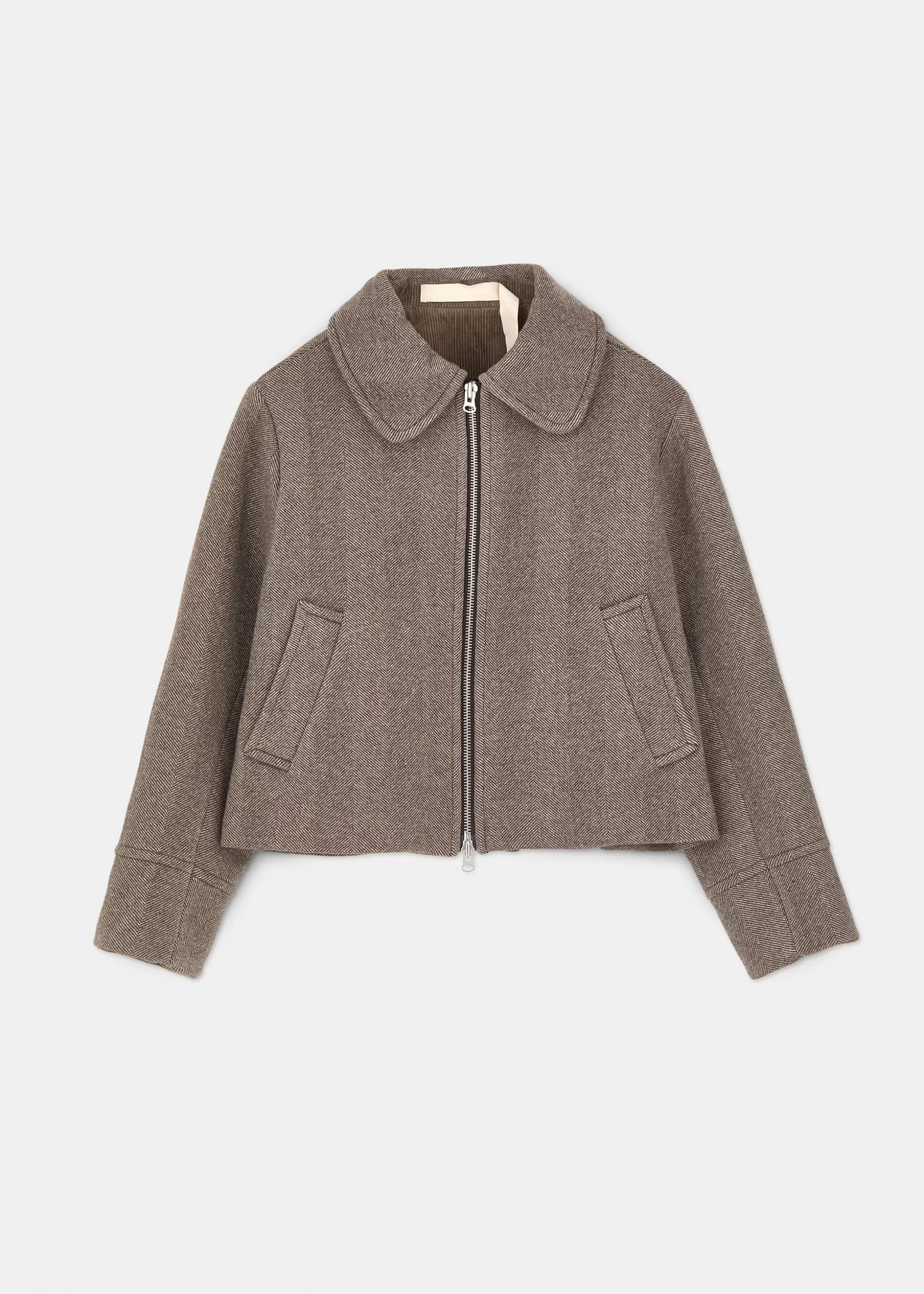 aiayu Jakker & Blazere<Short wool jacket Herringbone