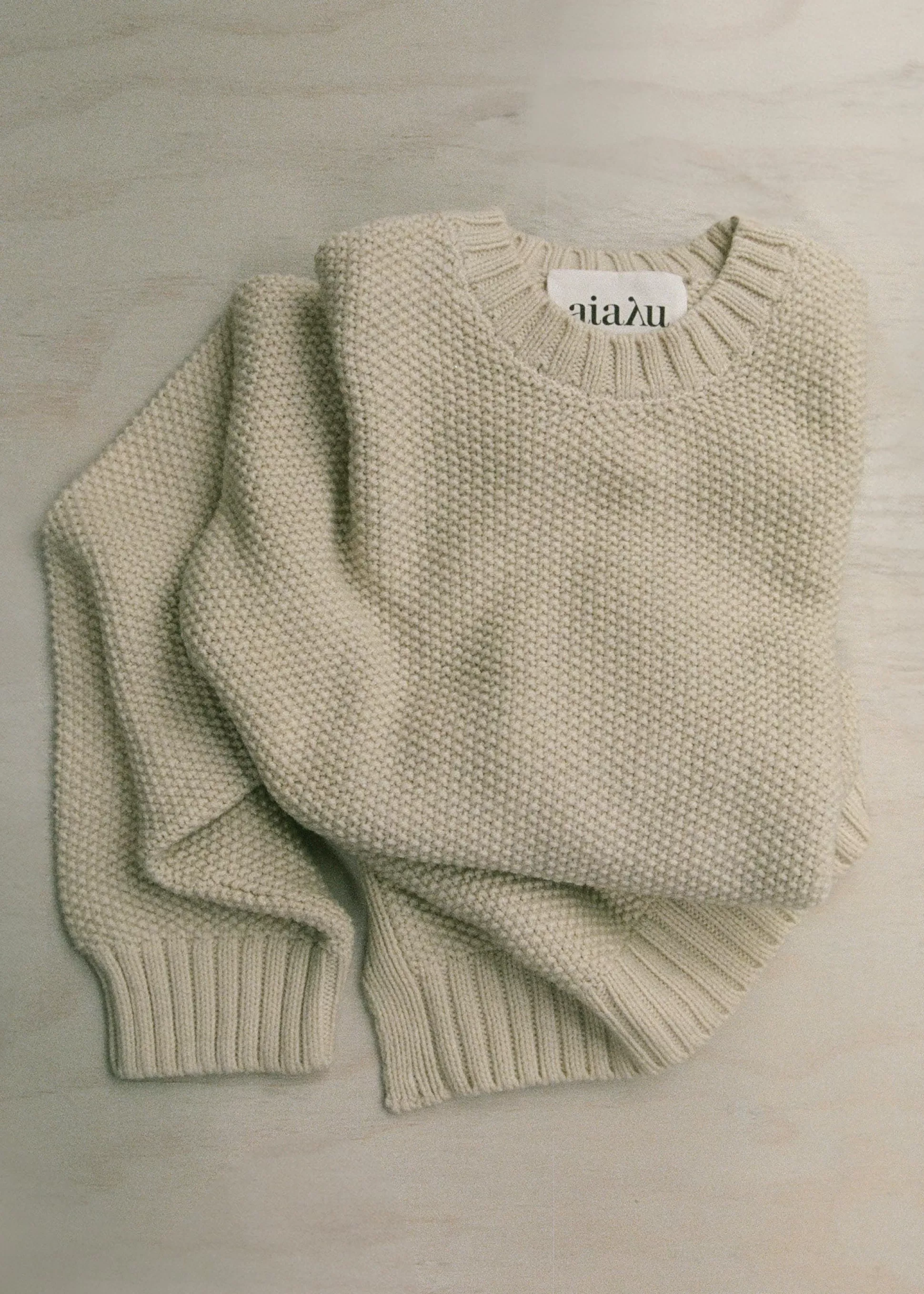 aiayu Strik<Vetla wool sweater Pure Ecru