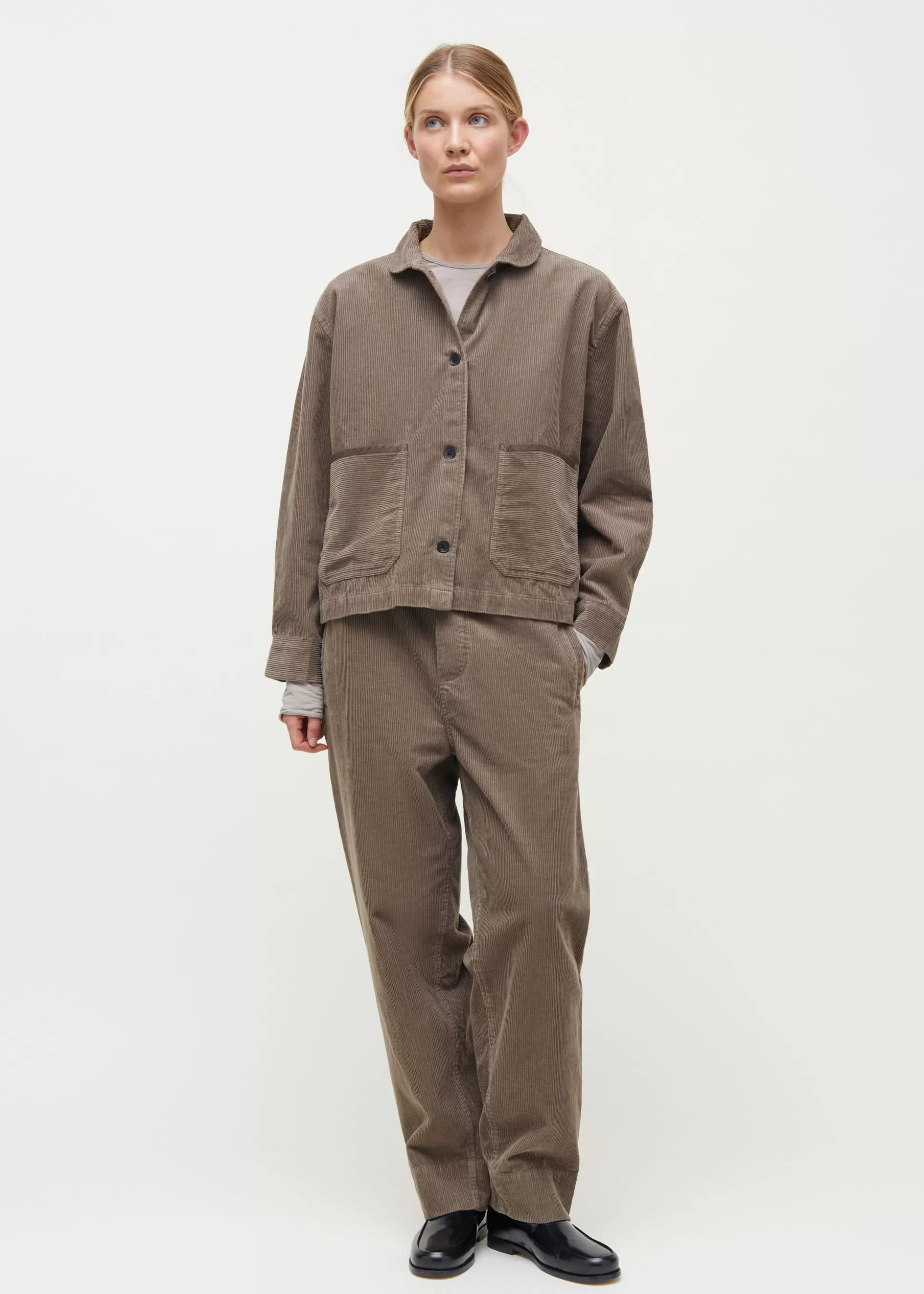 aiayu Skjorter<Vinga shirt corduroy Brown Khaki