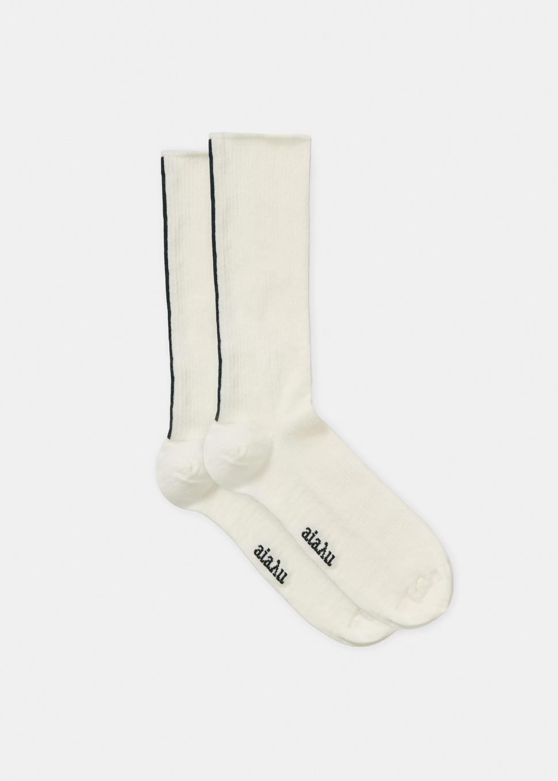 aiayu Strømper<Wool detailed socks Mix Off White